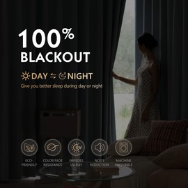 FMFUNCTEX 100% Blackout Curtains for Living Room, Slate Blue Curtains 96 Inches Long Weave Textured Thermal Insulated Curtains for Bedroom, Black Out Drapery Grommet Room Darkening 2 Panels