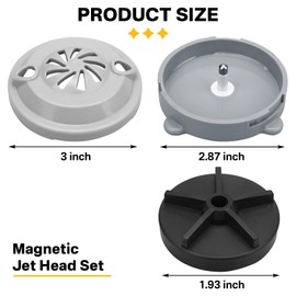 superbobi 5 Pcs BF-004 Pipeless Magnetic Jet Head Motor Replacement for LURACO Jet Motor Pedicure SPA Tubs Chair Part Magnetic Head (4 pin)