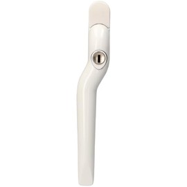 The Venetian Slimline Espag Window Handle in White - Low Profile Design so can be Used Behind Window Blinds (Left Hand)
