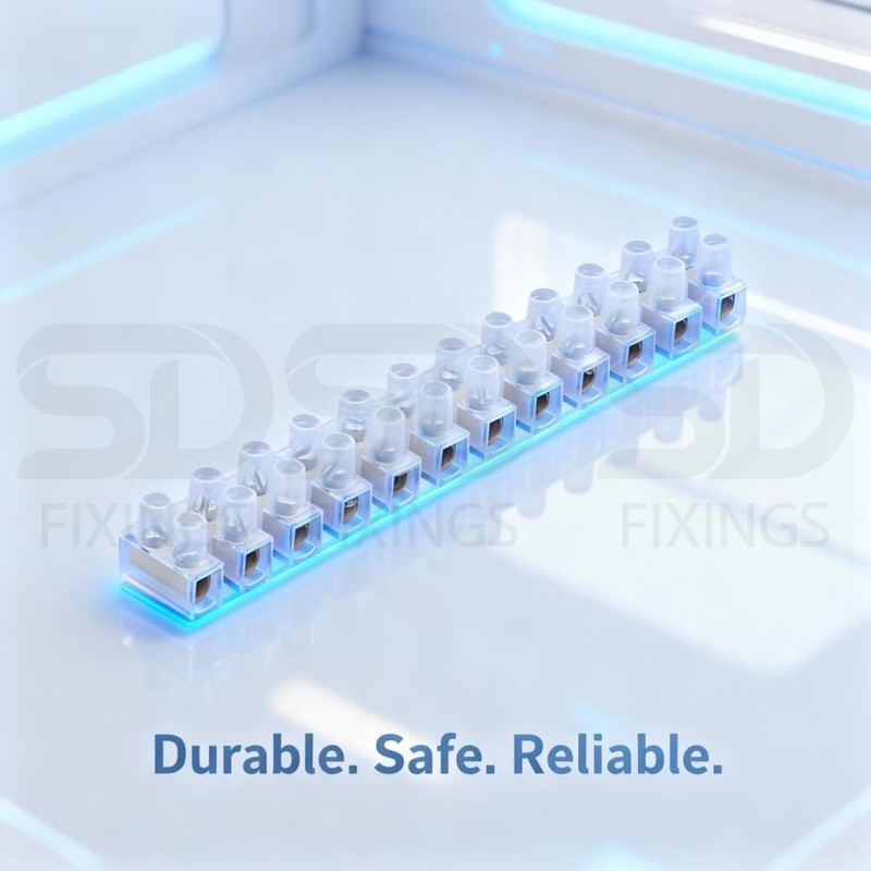 CED Electrical Connector Blocks 12 Way White Terminal Block Electrical