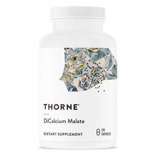 Thorne DiCalcium Malate - Concentrated Calcium Supplement with DimaCal for Bone Density Support - 120 Capsules