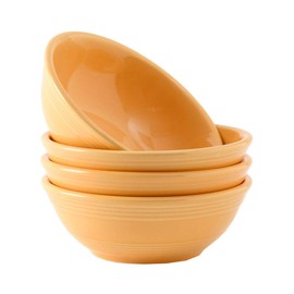 Tuxton Home Concentrix Bowl (Set of 4), 13 oz, Saffron Yellow; Heavy Duty; Chip Resistant; Lead and Cadmium Free; Freezer to Oven Safe up to 500F