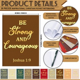 Eersida 80 Pcs Christian Bible Gifts Bulk Religious Scripture Notebooks Scripture Quote Inspirational Ballpoint Pens Silicone Keychain for Church Sunday School Thanksgiving Christmas Gifts(Classic)