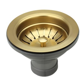 Akicon Kitchen Sink Stopper Replacement for 3-1/2 Inch Standard Strainer Drain, Solid Brass with Post Styled Basket