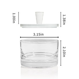 Maxistal Clear Salt Cellar with Lid, 7oz Crystal Glass Salt Box Salt and Pepper bowls, Salt Container Holder for Kitchen, Storage Container for Candies, Coffee, Sugar