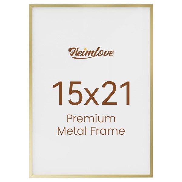 Heimlove 15x21 Aluminum Picture Frame, Metal Picture Frame Wall Mounting