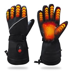 Heated Gloves, Dakiwin Rechargeable Heated Gloves for Men/Women,Touchscreen Winter Gloves, Waterproof & Windproof Heated Motorcycle Glove for Outdoor Riding/Skiing/Biking/Skating/Ice-fishing(XX-Large)