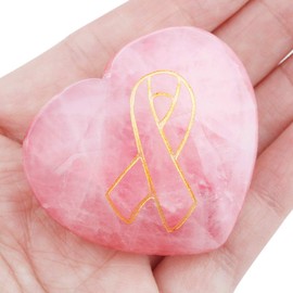 Nupuyai Gemstone Heart Worry Stone Crystal Healing Stone Lucky Charm Stone Heart 4 cm for Reiki Healing Meditation