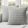 Softalker Throw Pillow Covers 18x18 Inch, Set of 2, Corduroy