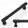 Amerdeco 10 Pack Matte Black Cabinet Pulls 5 Inch(128mm) Hole