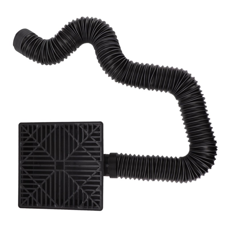 Rain Gutter Down Sput Extensions Catch Basin Black, Flexible Dual
