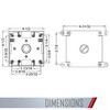 TayMac DD5100XS 4-1/2-Inch X 4-1/2-Inch Gang Weatherproof Box, 1-Inch Outlets,