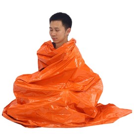 Foil Blankets,Emergency Blanket Waterproof Mylar Thermal Tent Foldable Military Rescue Survival Sheet Reflection Blanket Orange