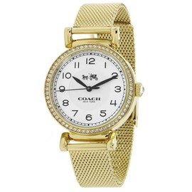 COACH 14502652 MADISON WHITE DIAL GOLD TONE MESH BAND WOMENS WATCH