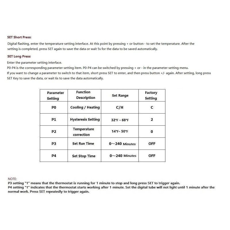 NOYITO Digital Temperature Controller Module -58℉ to +257 ℉ Temperature