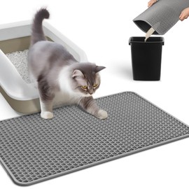 Powools Cat Litter Mat Large Litter Trapping Mat - 24""x17"", Grey