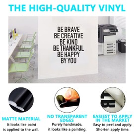 Wall Decals for Kids, Bedroom Wall Stickers, (Easy to Apply), Wall Decor Vinyl Art Quotes Girls Boys Baby Motivational Inspirational Office Home Words Sayings, Brave Creative Kind Thankful 20"X24"