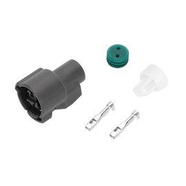 INFINAUTO 2 Pin Oil Pressure Sensor Connector Plug, 2mm Series Female Wire Terminal Connector for Honda Accord Plastic Copper Gray, 1 Set