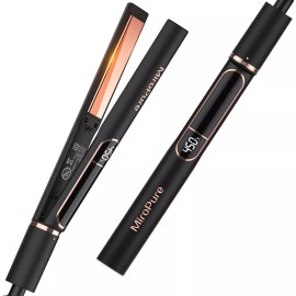 MiroPure Flat Iron Hair Straightener Titanium Curler Hair Style Fast Heating with 5 Temp