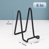 Plate Holder Easel Display Stand - 6 inch Metal Plate