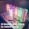 GreceYou Car USB Lights, 3D Dimmable Touch Control Car Ambient