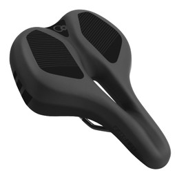 FIFTY-FIFTY Mountain Bike Saddle, Comfortable Memory Foam MTB Seat, Lightweight and Waterproof Bike Seat for Men and Women, Compatible with MTB, Road Bike, E-Bike, City Bike