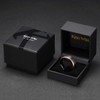 King Will Mens 8MM Black Tungsten Carbide Ring Matte Brushed