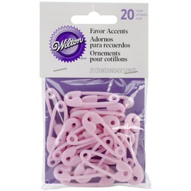 Wilton Pink Mini Safety Pins Favor Accents