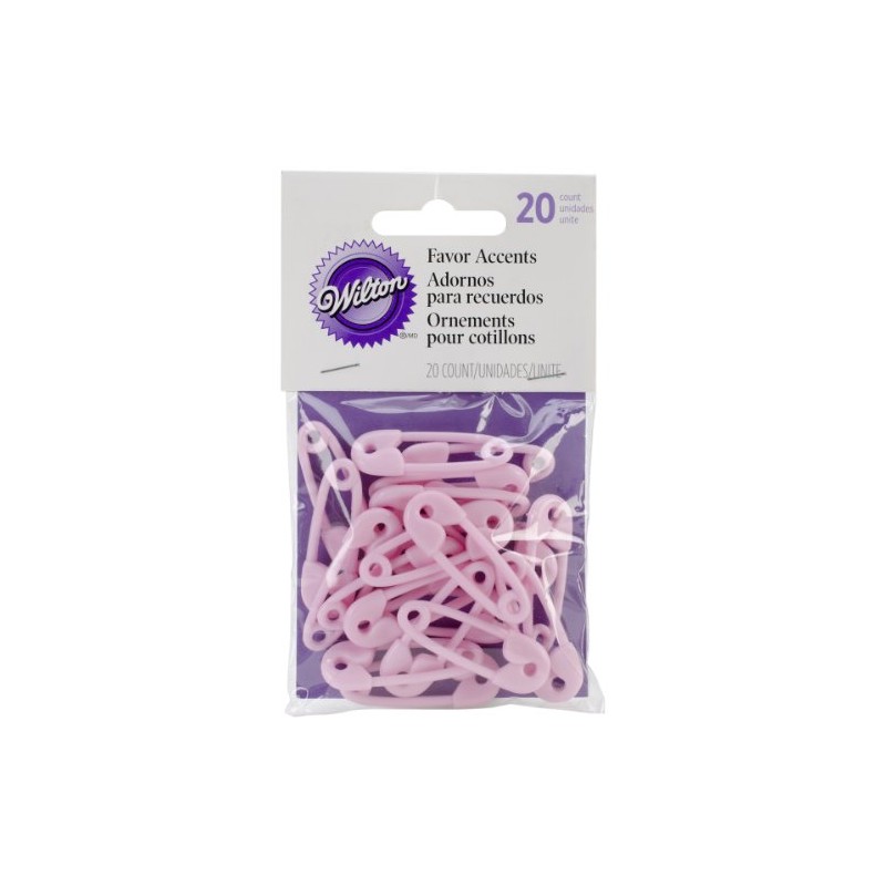Wilton Pink Mini Safety Pins Favor Accents