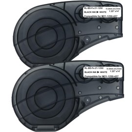 SIKOT Compatible Label Tape Replacememt M21-1250-427 Cartridge Ribbon 1.25 Inches Wire Cable Labels Translucent Tape,Work with M210, M210-LAB, M211 BMP21-PLUS/LAB -1.25" W 14' L-2 Roll