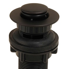 Plastic Pop-Up Lavatory Drain Assembly with Lift Rod and Overflow, Metal Trim in Oil Rubbed Bronze Finish - By PlumbUSA 32000BOB