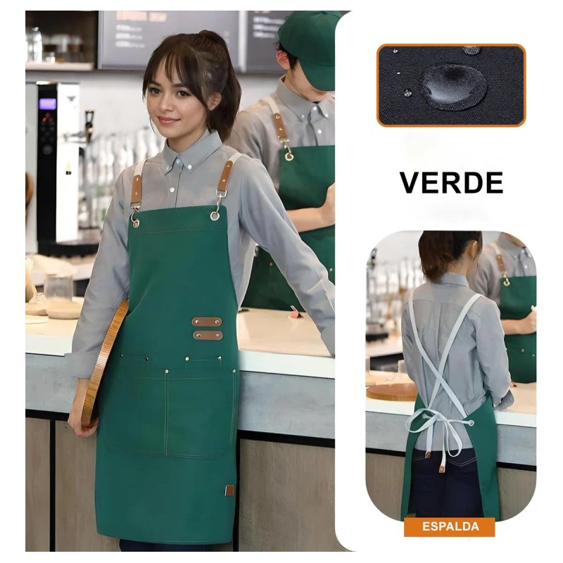 2pzs Mandiles Cocina Impermeables Unisex Delantal Multiusos