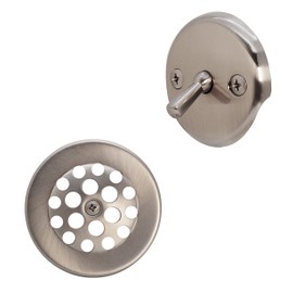 Westbrass R92-07 3-1/8" Trip Lever Tub Trim Set with 2-Hole Overflow Faceplate, Satin Nickel