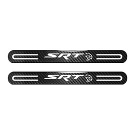 iPick Image for Dodge SRT Hellcat Black Sticks Style Real Carbon Fiber 2 Pcs Universal Door-Sill-Step Protector Guard Decal