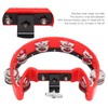 Tambourine Single Row Metal Jingle Bells Handheld Percussion Drum Instrument
