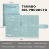 Porta Pasaporte con Bloqueo RFID, Porta Pasaporte y Visa Impermeable,