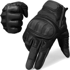 WTACTFUL Motorcycle Gloves, Smartphone Compatible, Hard Knuckle, Motorcycle Gloves, Outdoor Use, Airsoft Gloves, Tactical Gloves, Touch Panel, Anti-slip, For Spring, Summer and Autumn, Breathable,