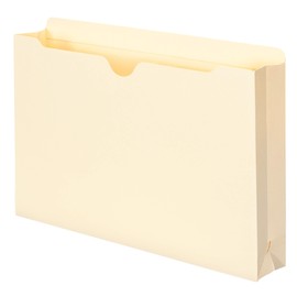 Smead File Jacket, Reinforced Straight-Cut Tab, 2" Expansion, Legal Size, Manila, 20 per Box (76562)