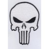 Unbranded Punisher Embroidered Patches 3.5"x2.5" iron-on - White