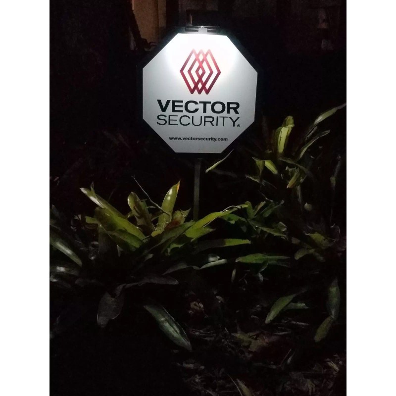 adt'l brink's vector moni VECTOR SECURITY Yard Sign + 4