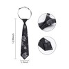 Alizeal Boys 13inches Length Flower Pattern Neckties, Black+Gray