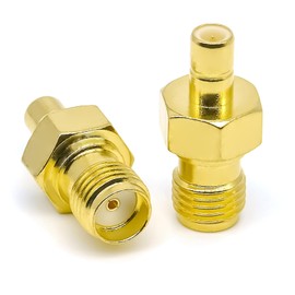 Ahoaepy 2PCS SMA to SMB Antenna Adapter, SMA Female to SMB Male Connector, Low Loss SMA SMB Coax Cable Radio Adapter for DAB Car Aerial Antenna, Audio, Router, Video