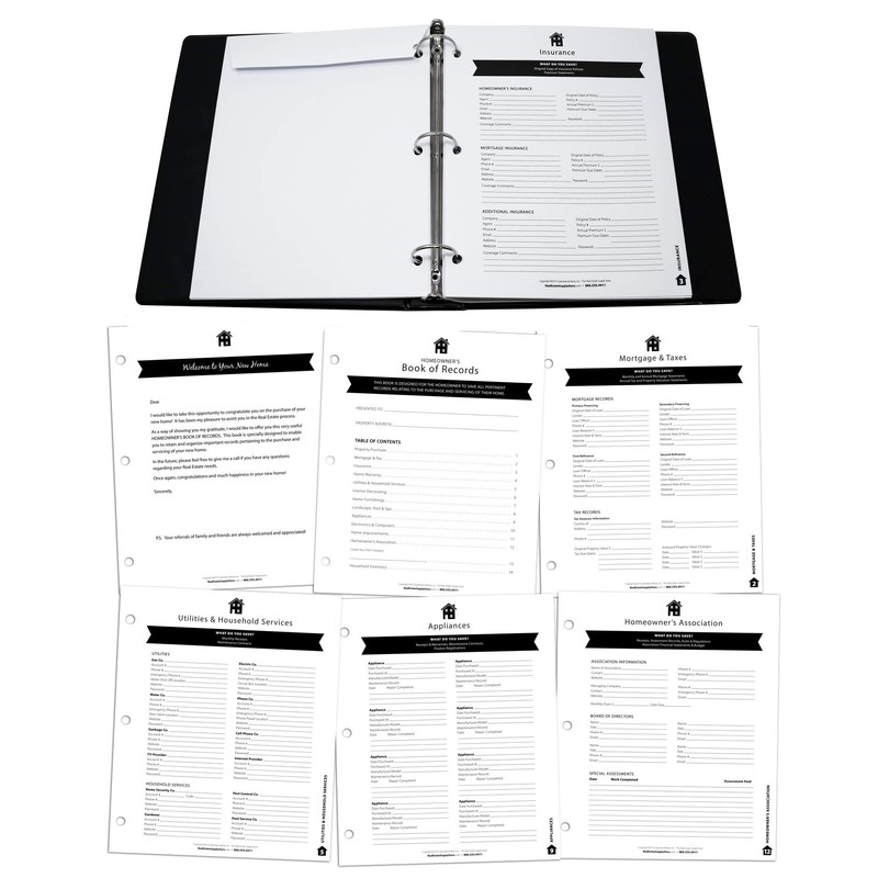 HannahDirect The Homeowner's Book of Records - Real Estate Agent