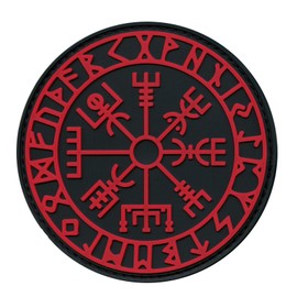Vegvisir Viking Compass Norse Rune Morale Tactical PVC Rubber Fastener Patch