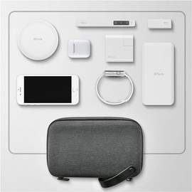 JETech Viajar Accesorios Organizadora Estuche, Faltriquera Bolsa de Gadget Portátil Electrónico para MacBook Adaptador de Corriente, Cable, Lápiz Ópti