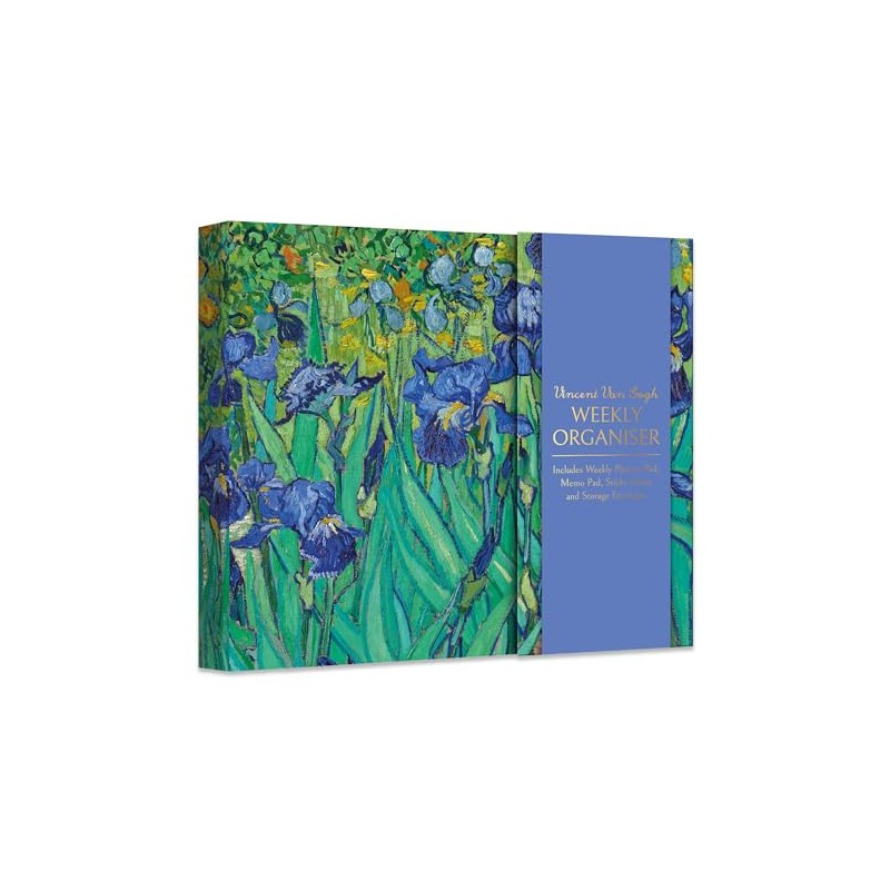 Weekly Planner Organiser With Sticky Notes - Van Gogh Irises