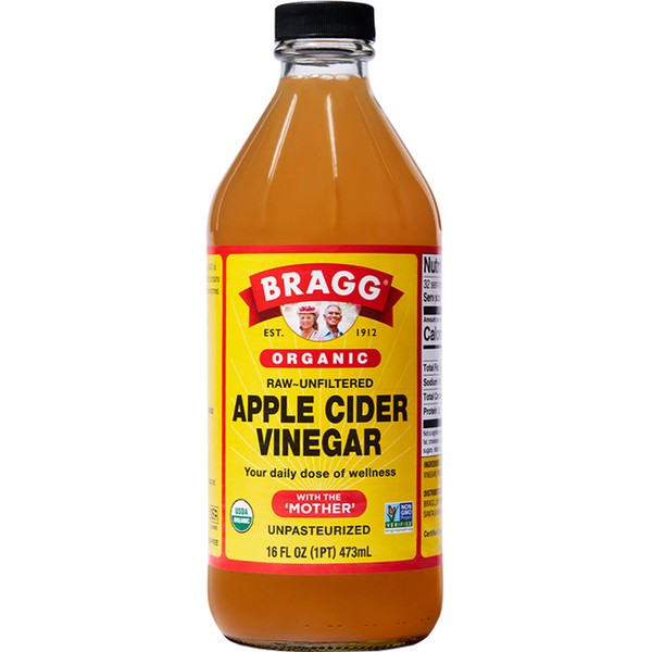 Bragg Apple Cider Vinegar, Organic and Raw, Glass Bottle, ***Limit 1 Per Order***, 946ml