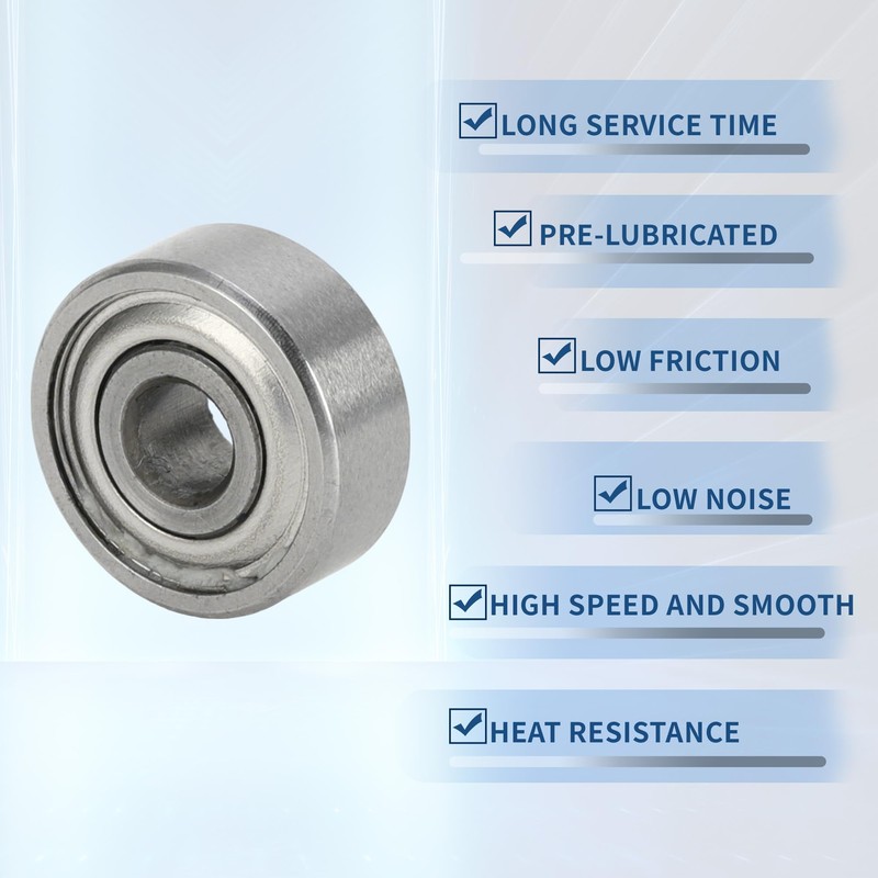 ACROPIX Bearings 1030ZZ Ball Bearings P6 3x10x4mm Double Shielded Silver