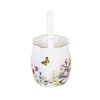 Wildflower Pleated Water Basin (Large) + Ceramic Teaspoon/Fork 9 Pieces