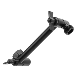 NearMoon Adjustable Shower Arm Universal Connection, Extension Arm, Adjust Angle to Upgrade Shower Experience, Easy to Install, Anti-leak (5 Inch, Matte Black)